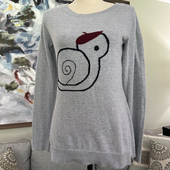 Maison Jules Adorable Snail Algonquin Blend Sweater Size M - Picture 1 of 12